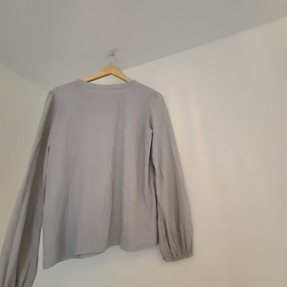 Baby blue Bubble sleeve Top - Picture 4 of 5